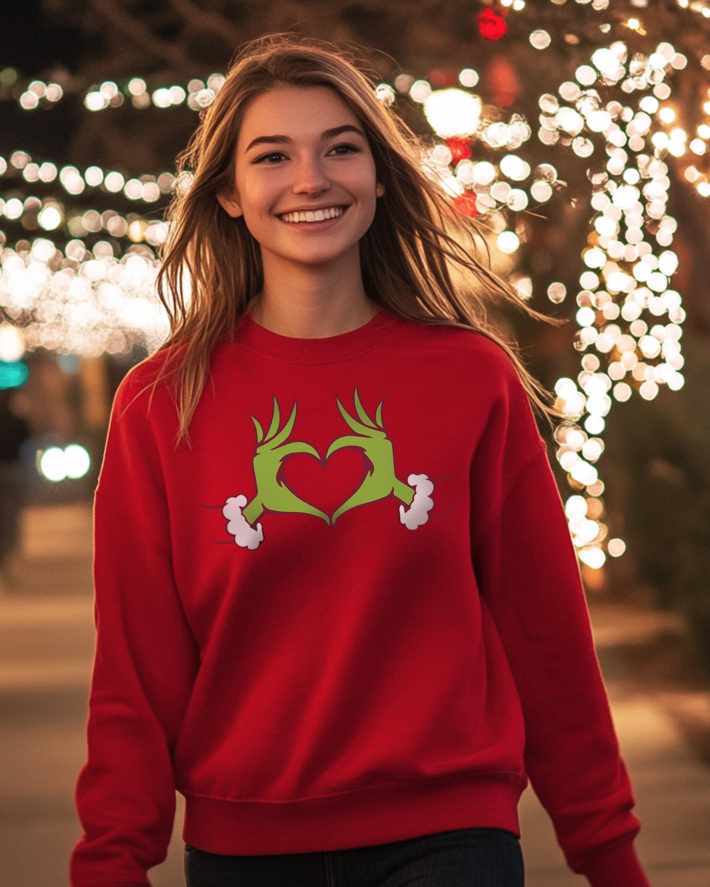 GRINCH HEART HANDS SWEATSHIRT