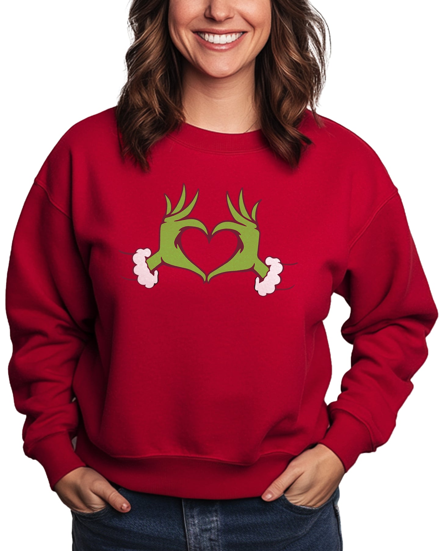 GRINCH HEART HANDS SWEATSHIRT