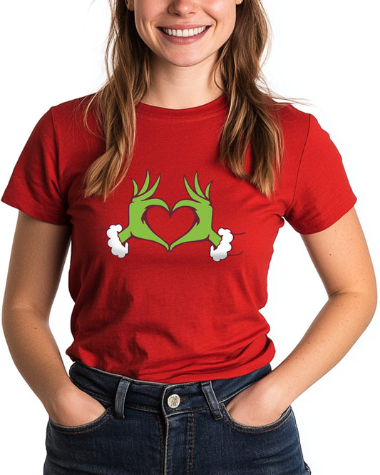 GRINCH HEART HANDS TEE