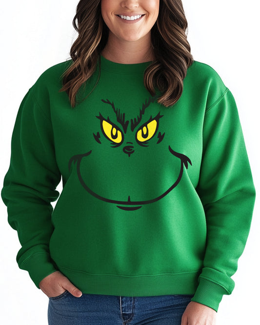 GRINCH FACE SWEATSHIRT